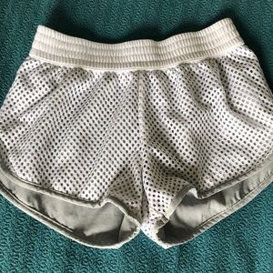 Champion white and gray mesh shorts